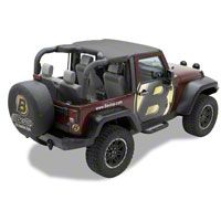 Bestop Bikini Top, Black (10-13 Wrangler JK 2 Door) - Bestop 52586-35