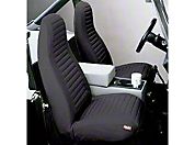 Bestop High-Back Bucket Seat Covers, Black Denim (92-94 Wrangler YJ) - Bestop 29224-15