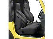 Bestop High-Back Bucket Seat Covers Black Denim, (97-02 Wrangler TJ) - Bestop 29226-15