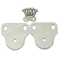 Omix-ADA Interior Windshield Bracket - Pair, Stainless Steel (87-95 Wrangler YJ) - Omix-ADA 11127.01