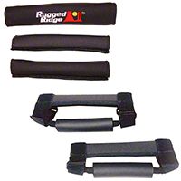 Omix-ADA Kit Grab Handle & Cover, Black (97-06 Wrangler TJ) - Omix-ADA 13505.15
