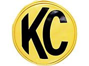 KC Hilites Light Cover Pair Yellow w/Black KC Logo 6 In. Round (Universal Application) - KC Hilites 5101