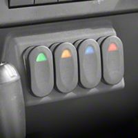 Rugged Ridge Lower Switch Panel Kit (07-10 Wrangler JK w/ Automatic Transmission) - Rugged Ridge 17235.85