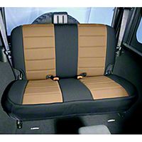 Rugged Ridge Neoprene Rear Seat Cover - Tan/Black (97-02 Wrangler TJ) - Rugged Ridge 13261.04