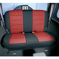 Rugged Ridge Neoprene Rear Seat Cover - Red/Black (03-06 Wrangler TJ) - Rugged Ridge 13263.53