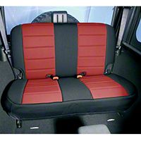 Rugged Ridge Neoprene Rear Seat Cover - Red/Black (97-02 Wrangler TJ) - Rugged Ridge 13261.53