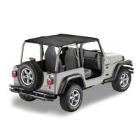 Bestop Safari Bikini Top, Black Denim (97-02 Wrangler TJ) - Bestop 52531-15