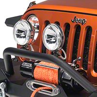 Rugged Ridge 2 Halogen Fog Lights, Stainless Steel, 6 in. Slim, 100W w/Wiring Harness (Universal Application) - Rugged Ridge 15208.58
