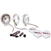 Rugged Ridge 3 Halogen Fog Lights, Stainless Steel, 6 in. Slim, 100W w/Wiring Harness (Universal Application) - Rugged Ridge 15208.68