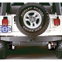 Olympic 4x4 57 in. Rock Rear Bumper w/Hitch (87-95 Wrangler YJ) - Olympic 4x4 553-111