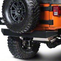 Olympic 4x4 Rock Rear Bumper, Gloss Black (07-13 Wrangler JK) - Olympic 4x4 550-171