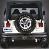 Olympic 4x4 Double Tube Rear Bumper w/Hitch (87-95 Wrangler YJ) - Olympic 4x4 353-114
