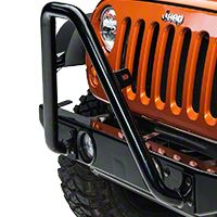 Olympic 4X4 Front Bumper Bar, Gloss Black (07-13 Wrangler JK) - Olympic 4x4 264-171