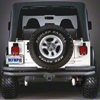 Olympic 4X4 Products Double Tube Receiver Hitch Rear Bumper (87-95 Wrangler YJ) - Olympic 4x4 353-104