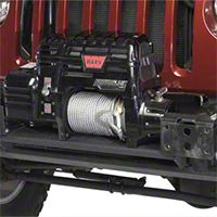 Olympic 4x4 Products Front Bumper Winch Mount, Rubicon Black (07-09 Wrangler JK) - Olympic 4x4 507-174
