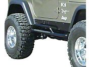 OR-Fab Rock Slider Side Bars, Wrinkle Black (97-06 Wrangler TJ) - OR-Fab 84100