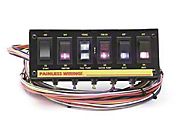 Painless Wiring Fused Rocker 6 Switch Control Panel Roll Bar Mount  (Universal Application) - Painless Wiring 50302