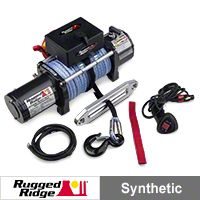 Rugged Ridge Performance 10,500lb. Off Road Winch w/Prewound Synthetic Rope (Universal Application) - Rugged Ridge 15100.11