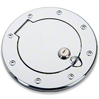 Rugged Ridge Polished Aluminum Locking Fuel Cover (07-08 Wrangler JK) - Rugged Ridge 11425.04