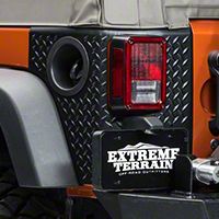 Rugged Ridge Rear Tall Corner Guards Pair Body Armor, Black (07-13 Wrangler JK 2 Door) - Rugged Ridge 11651.02
