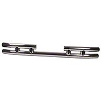 Rugged Ridge Tubular Rear Bumper w/o Hitch, Stainless Steel (87-06 Wrangler YJ & TJ) - Rugged Ridge 11573.03