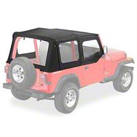 Pavement Ends Replay Top w/Clear Windows, Black Denim (88-95 Wrangler YJ w/Steel Half Doors) - Pavement Ends 51130-15