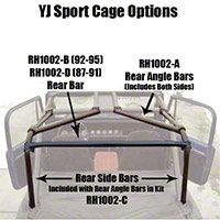 Rock Hard 4x4 Part's Straight Across the Rear Bar (92-95 Wrangler YJ) - Rock Hard 4x4 RH1002-B