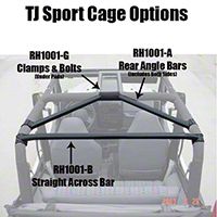 Rock Hard 4x4 Parts Straight Across the Rear Bar (97-02 Wrangler TJ ) - Rock Hard 4x4 RH1001-B
