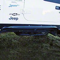 Rock Hard 4x4 Rock Sliders, Powder Coated w/Side Tubing (97-06 Wrangler TJ) - Rock Hard 4x4 RH3001-SC