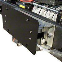 Rugged Ridge Roller Fairlead License Plate Mounting Bracket (Universal Application) - Rugged Ridge 11238.05