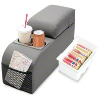 Rugged Ridge Contoured Locking Console - Gray Vinyl (87-95 Wrangler YJ) - Rugged Ridge 32009