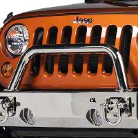 Rugged Ridge Hoop Over Rider Stainless w/ Xtreme Heavy Duty Bumper (87-09 Wrangler YJ, TJ & JK) - Rugged Ridge 11540.16