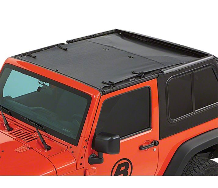 Bestop Jeep Wrangler Sun Extended Safari Style Bikini Top Black