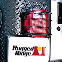 Rugged Ridge Rear Euro Tail Light Guards, Black (87-06 Wrangler YJ & TJ) - Rugged Ridge 8660