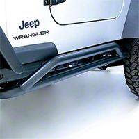 Rugged Ridge Rock Crawler Rock Sliders, Pair, Textured Black (87-06 Wrangler YJ & TJ) - Rugged Ridge 11504.11