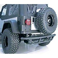 Rugged Ridge RRC Rear Bumper w/o Tire Carrier, Titanium (87-06 Wrangler YJ & TJ) - Rugged Ridge 11503.12