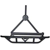 Rugged Ridge RRC Rear Bumper w/Tire Carrier, Textured Black (87-06 Wrangler YJ & TJ) - Rugged Ridge 11503.13