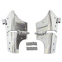 Rugged Ridge Windshield Hinge Set, Satin Stainless Steel (97-06 Wrangler TJ) - Rugged Ridge 11185.93