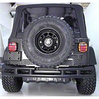 Rugged Ridge Tubular Rear Bumper w/o Hitch, Gloss Black (87-06 Wrangler YJ & TJ) - Rugged Ridge 11570.03