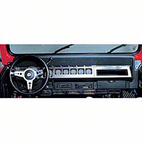 Rugged Ridge Stainless Steel Dash Overlay 3-pieces (87-95 Wrangler YJ) - Rugged Ridge 11144.01