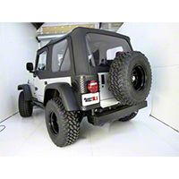 Rugged Ridge 2 Black Plastic Tall Corner Rear Body Armor (97-06 Wrangler TJ) - Rugged Ridge 11650.01