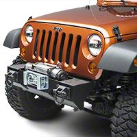 Rugged Ridge Winch Mount Modular XHD Front Bumper, Textured Black (07-13 Wrangler JK) - Rugged Ridge 11540.1