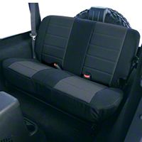 Rugged Ridge Seat Cover, Fabric Rear, Black (97-02 Wrangler TJ) - Rugged Ridge 13281.01