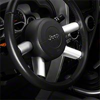 Rugged Ridge Silver Steering Wheel Spoke Trim (07-10 Wrangler JK) - Rugged Ridge 11151.12