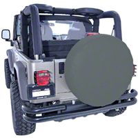 Rugged Ridge Spare Tire Cover for 27-29 in. Tire, Black Denim (Universal Application) - Rugged Ridge 12801.15