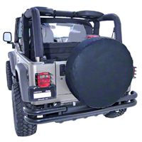Rugged Ridge Spare Tire Cover for 27-29 in. Tire, Black Vinyl (Universal Application) - Rugged Ridge 12801.01
