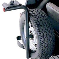 Rugged Ridge Spare Tire Mount Bike Carrier w/ offset of 2.63in - 6in (87-02 Wrangler YJ & TJ) - Rugged Ridge 11237.1