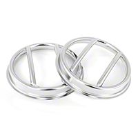 Rugged Ridge Stainless Steel Euro Guard Fog Light Covers - Pair (07-13 Wrangler JK) - Rugged Ridge 11142.13