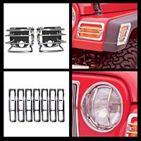 Rugged Ridge Stainless Steel 15 pc Euro Guard Light Kit (97-06 Wrangler TJ) - Rugged Ridge 12495.05
