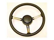 Omix-ADA Steering Wheel Kit w/ Leather Trim & Horn Button Cap (87-95 Wrangler YJ) - Omix-ADA 18031.08